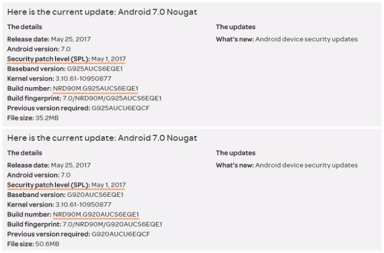 Samsung updates
