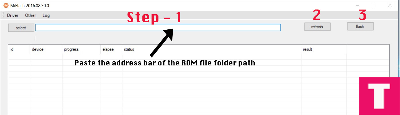 Mi flash tool Flashing