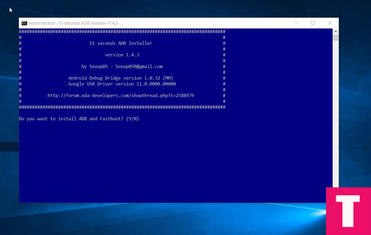 adb and fastboot install windows 10