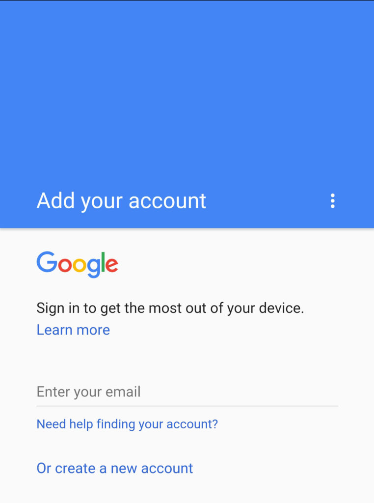 OnePlus Google account