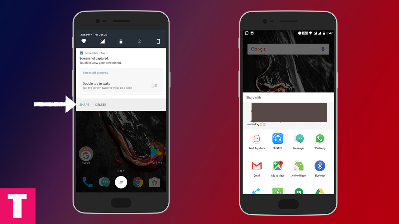 Screenshoot Share OnePlus