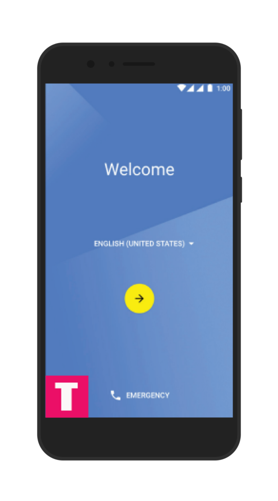Welcome screen OnePlus 5