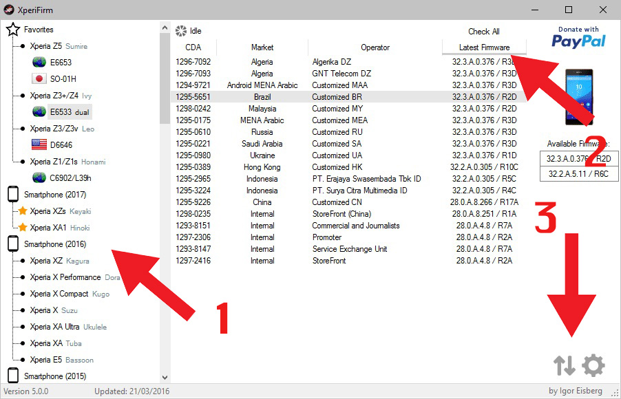 Download Sony Firmware using XperiaFirm