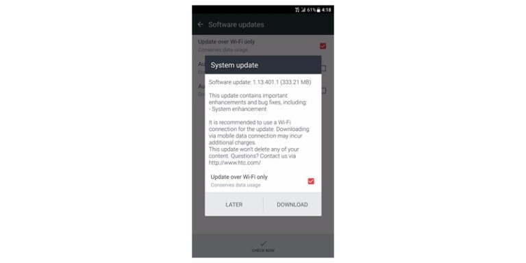 HTC U11 update