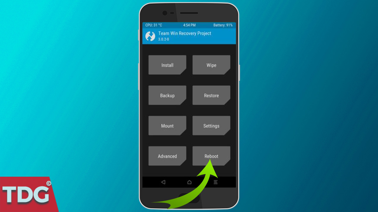 TWRP-Reboot