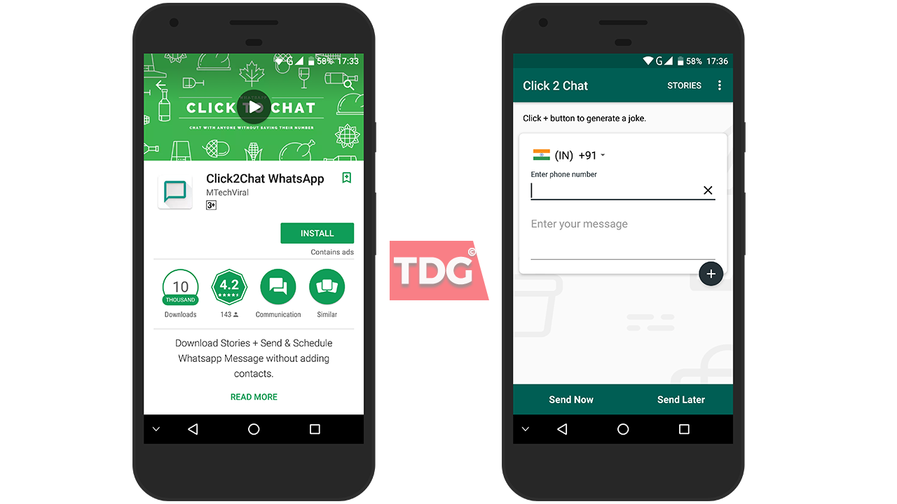 Click2Chat WhatsApp Application