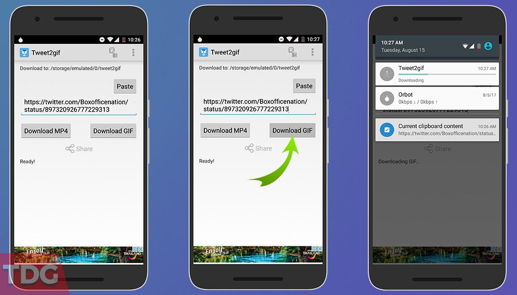 Download GIFs from Twitter with Tweet2gif app