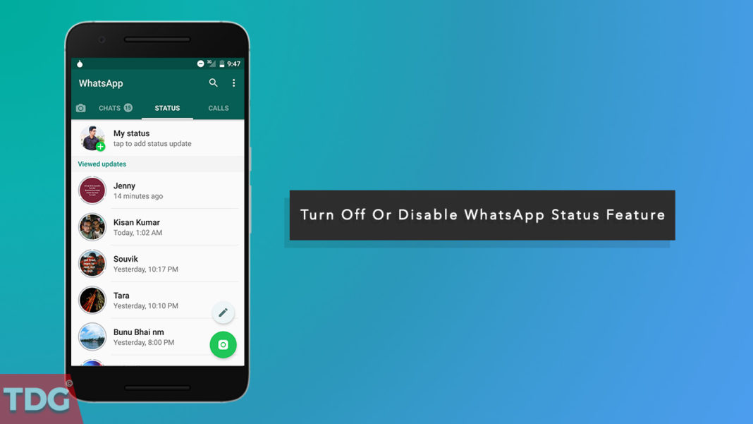 How To Turn Off Or Disable WhatsApp Status Feature | Easiest Method