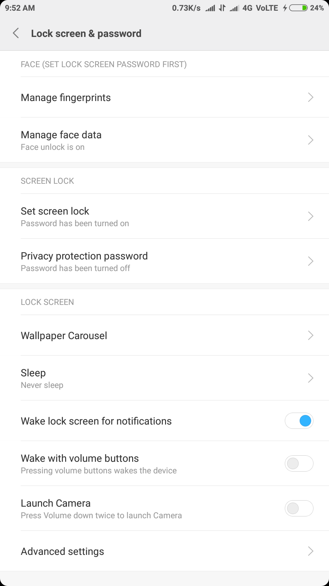 enable Face Unlock to Redmi Note 4
