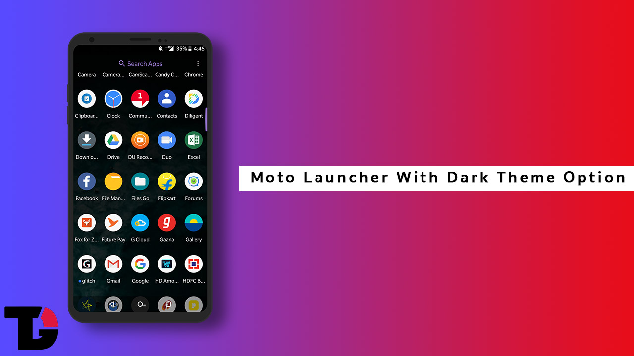 Moto Launcher With Dark Theme Option On Moto X After
