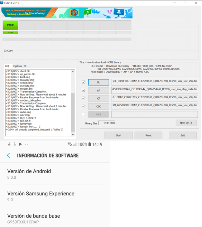 Odin Oreo Flashing