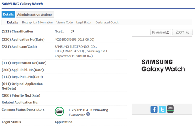 Samsung Gear S4 could be officially named as Samsung Galaxy Watch, featured with Bixby