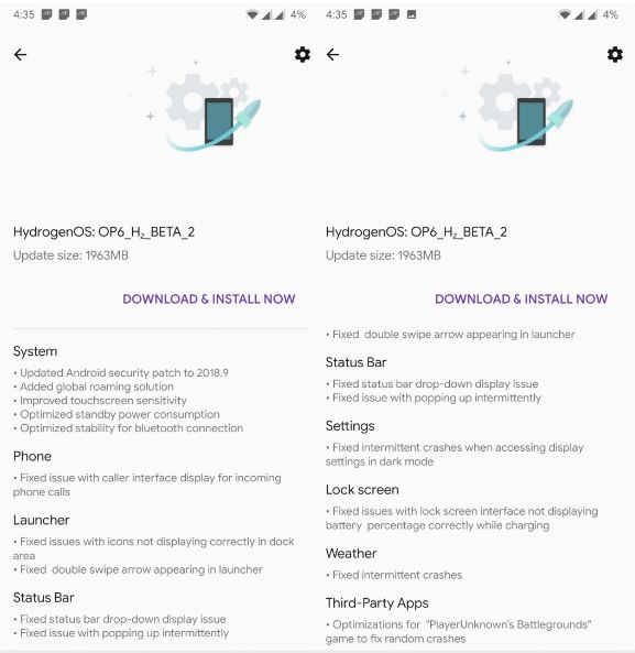 HydrogenOS Beta released for OnePlus 6 with Android 9 Pie update