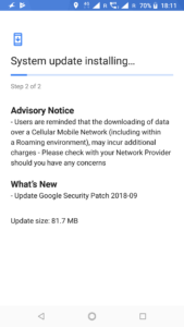 Nokia 6.1 September Security Patch