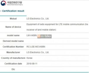 LG V40 ThinQ NRR Certification document