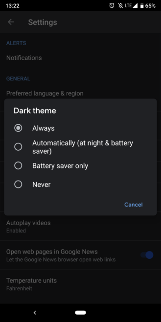 Google News 5.5 features a dark theme Now [Download APK]