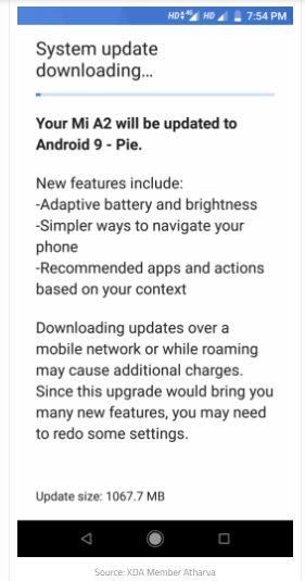 Xiaomi rolls out Android Pie update to Mi A2 in India