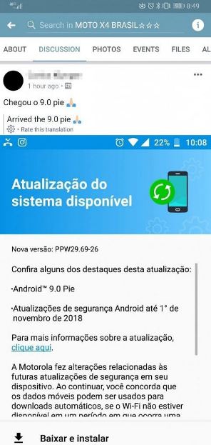Moto X4 gets stable Android 9 Pie update in Brazil