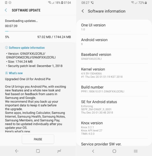 Samsung Galaxy S9/S9 Plus Gets Stable Android Pie Update With One UI