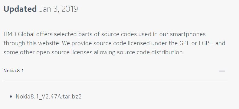 Nokia 8.1 Source Code now officially available